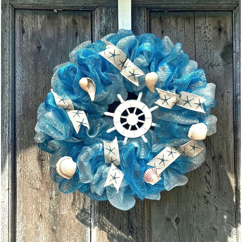 Handmade Mesh Cruise Wreath